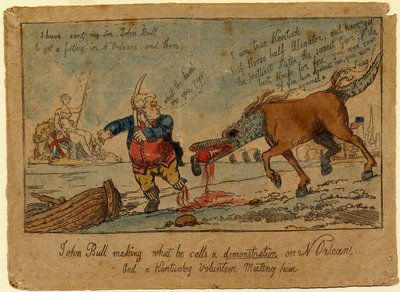John Bull making what he calls a demonstration, c.1815 by William Charles